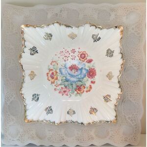 Vintage Bavaria Schwarzenhammer Germany Trinket Dish Gold Edge